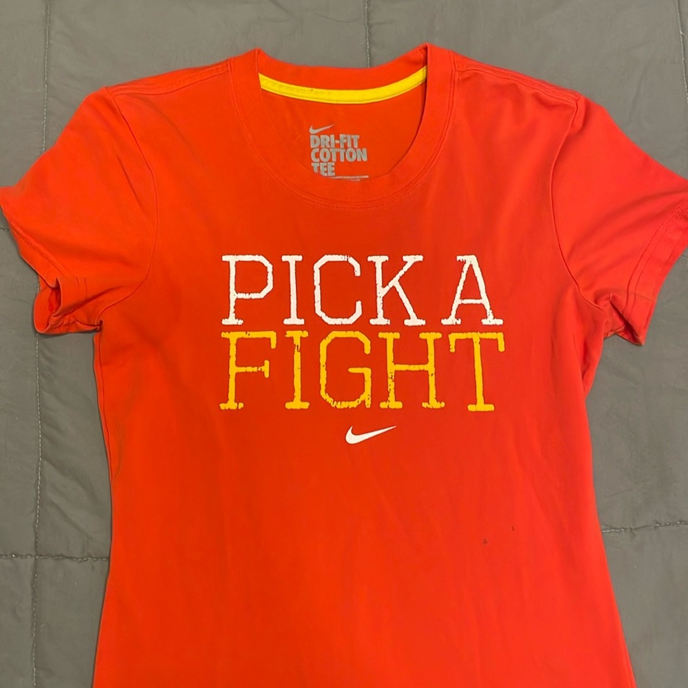Orange Nike Dri-fit “Pick a Fight” Livestrong t-shirt